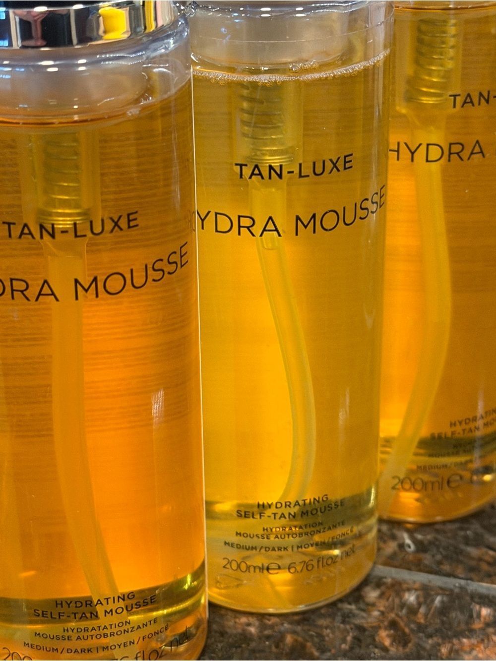 NEW Tan Luxe Hydra Hydrating Self Tan Mousse Med/Dark Glow Bundle of 4 $196